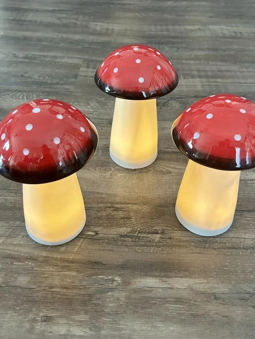 Streamline Imagined Mushroom Light Bundle of 3 Lights 7” Tall